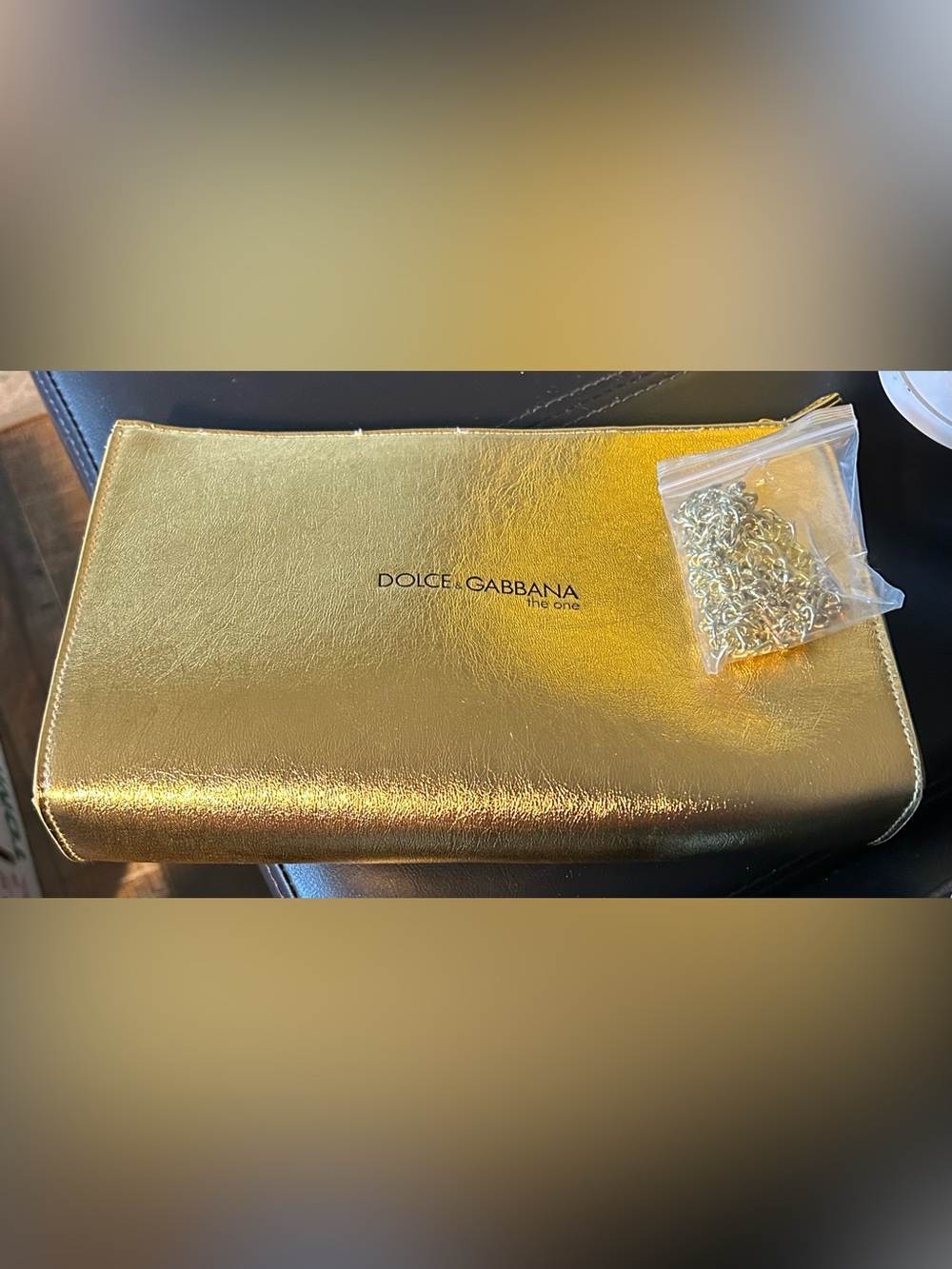 Dolce & Gabbana Gold Metallic Clutch